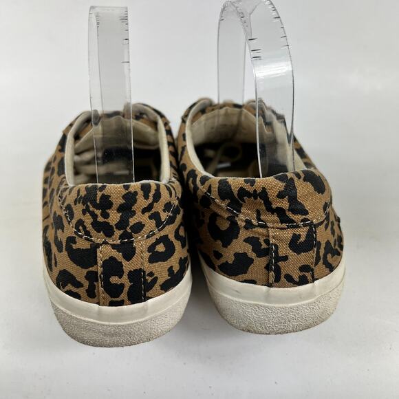 Madewell Sidewalk Low Top Sneaker women's 9 Leopard Print Recycled Canvas shoes - Picture 7 of 12